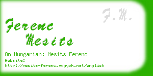 ferenc mesits business card